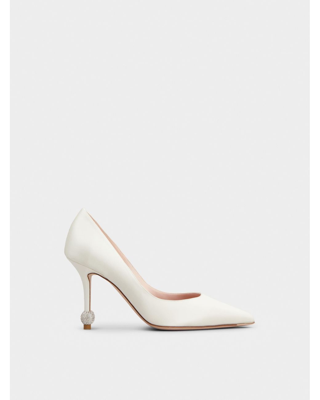 Roger Vivier White Jewel Heel Pumps