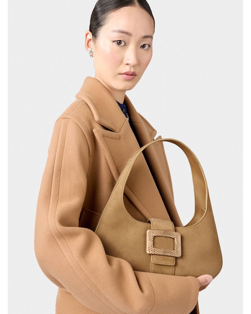 Roger Vivier Natural Belle Vivier Hobo Bag