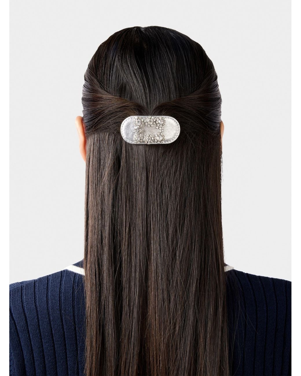Roger Vivier Gray Efflorescence Hair Clip