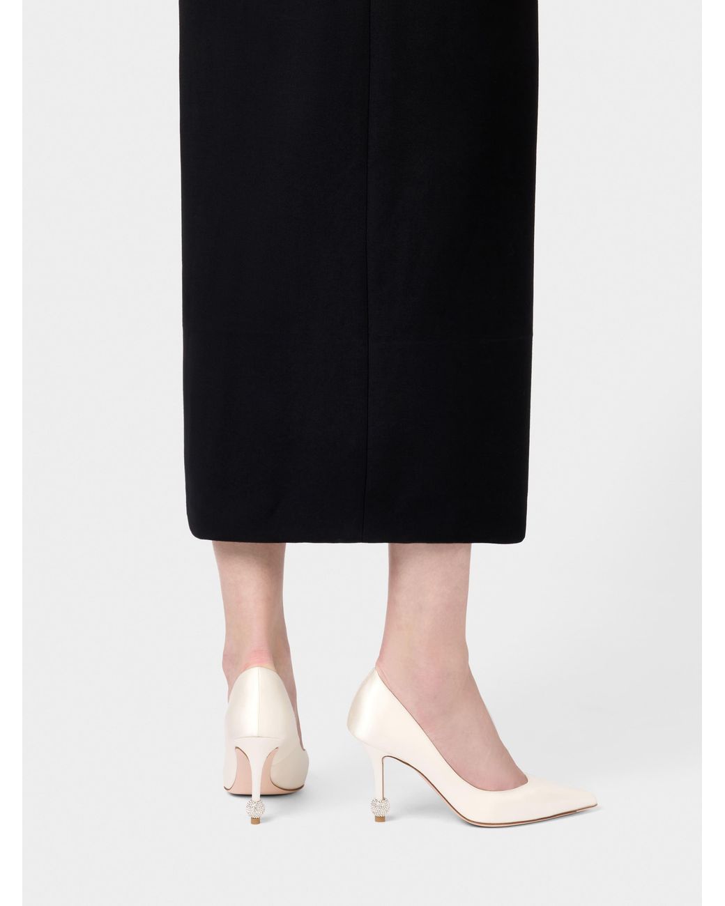 Roger Vivier White Jewel Heel Pumps