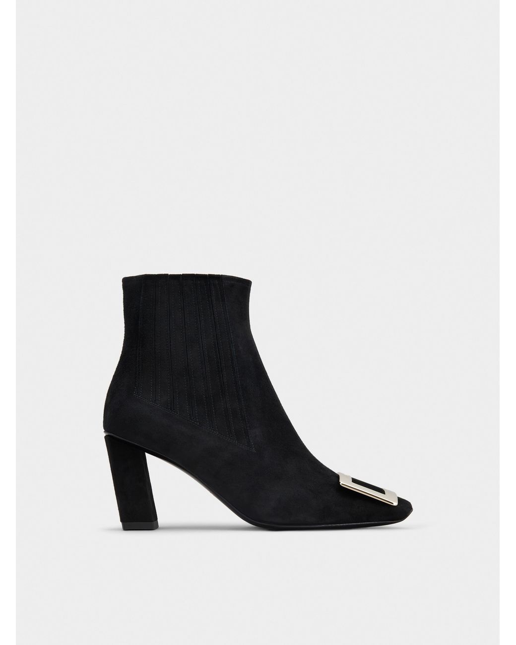 Roger Vivier Black Belle Vivier Chelsea Booties