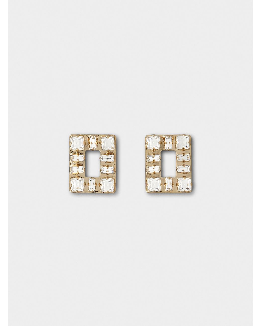 Roger Vivier White Très Vivier Earrings