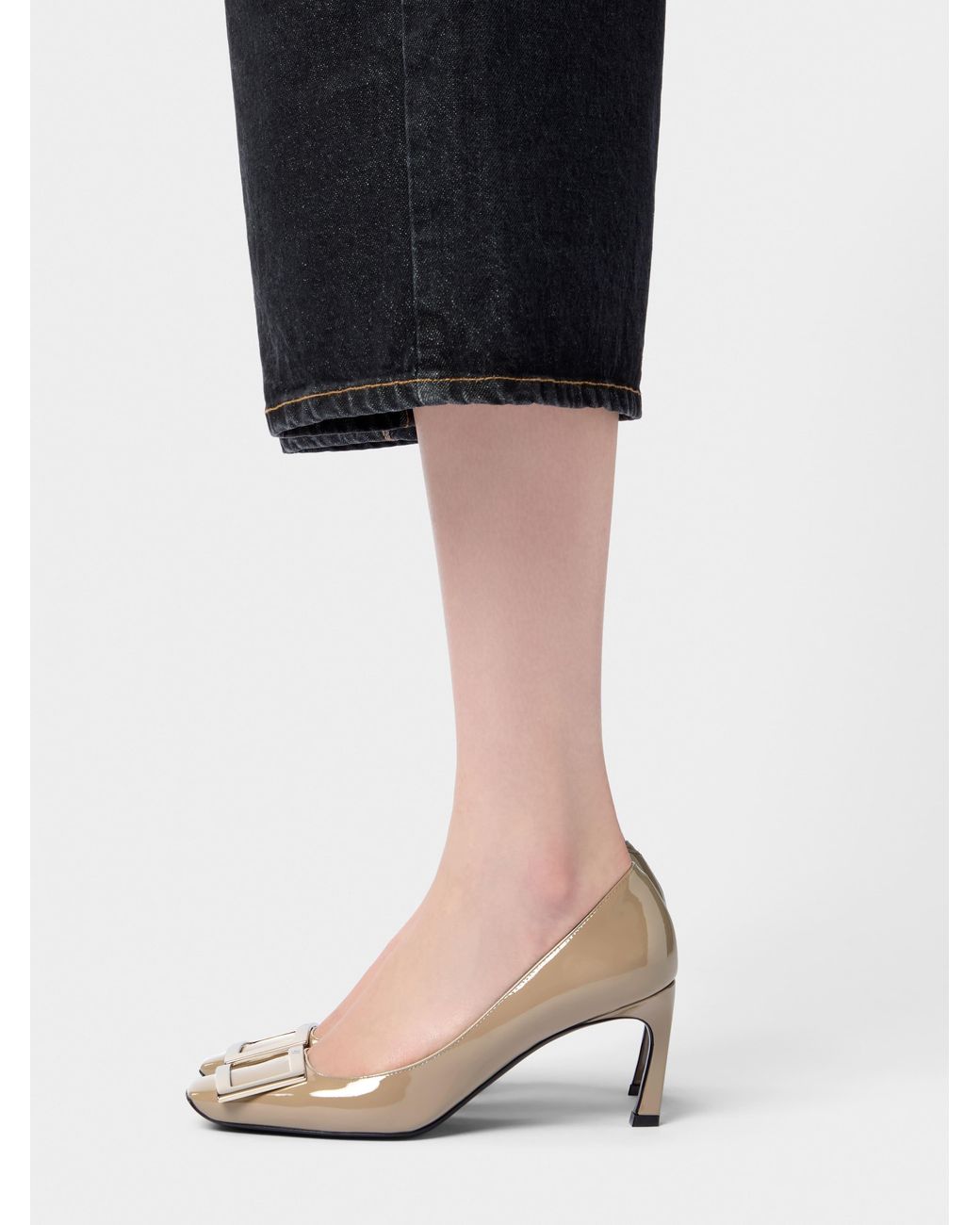 Roger Vivier Gray Belle Vivier Trompette Pumps