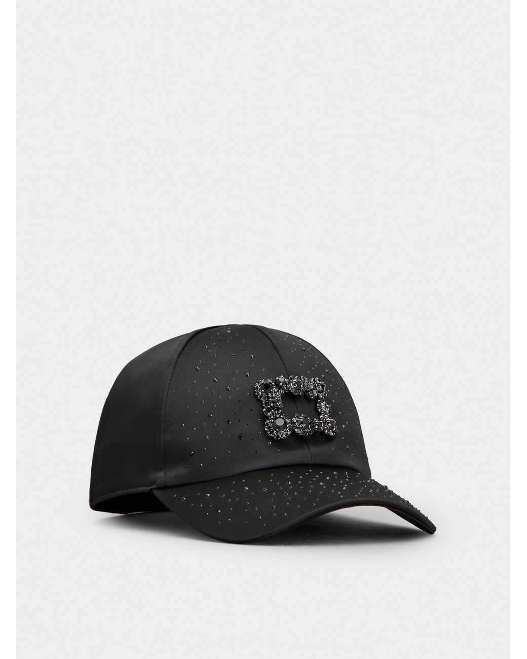 Roger Vivier Black Efflorescence Baseball Cap