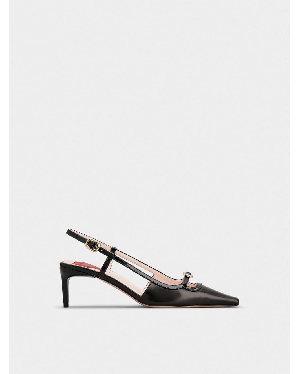Roger Vivier Black Viv' Canard Slingback Pumps