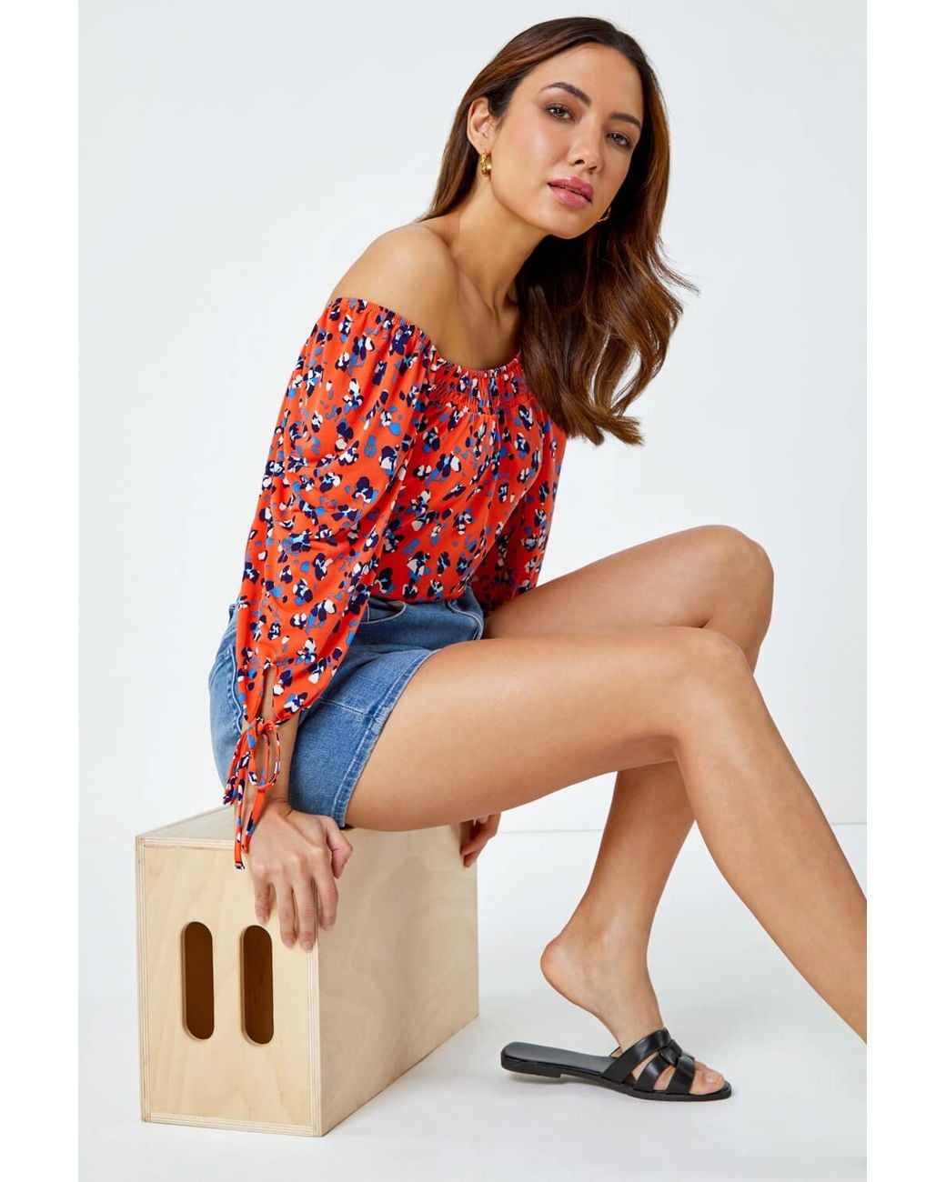 Roman Blue Washed Denim Stretch Shorts