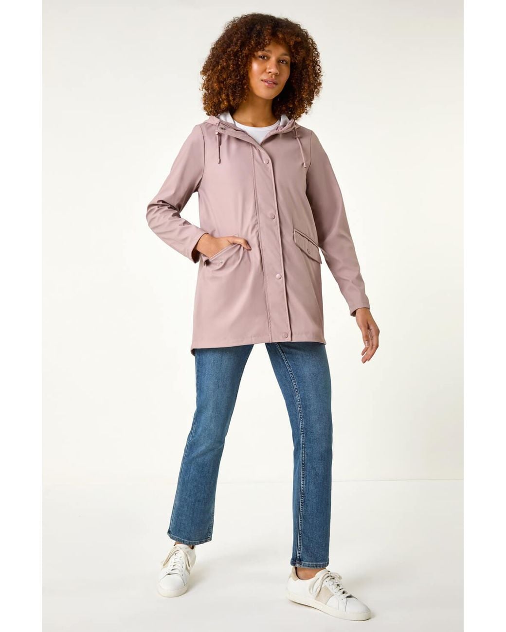 Roman Pink Rain Resistant Hooded Jacket