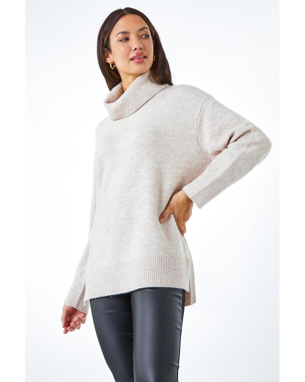 Roman Gray Cosy Feel Turtleneck Jumper