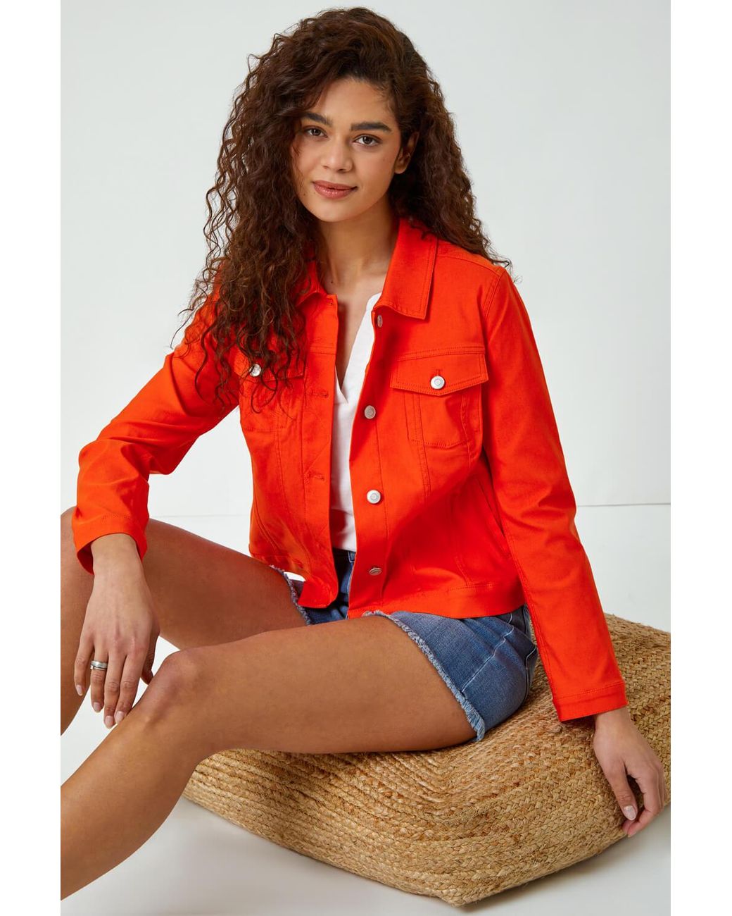 Roman Red Stretch Pocket Detail Jacket