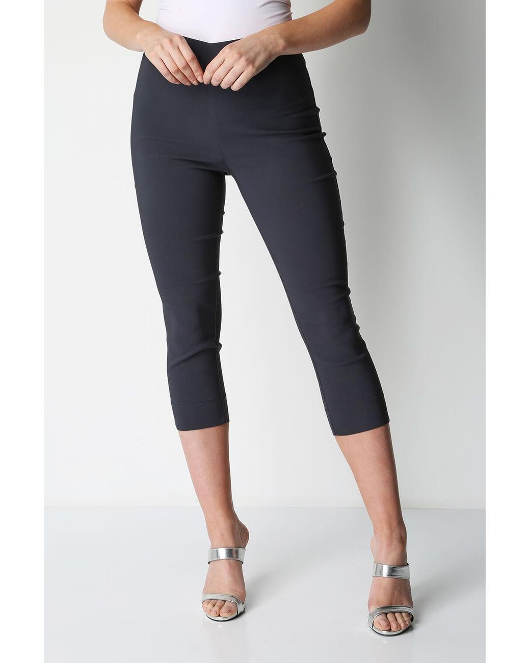 Roman Gray Cropped Stretch Trouser