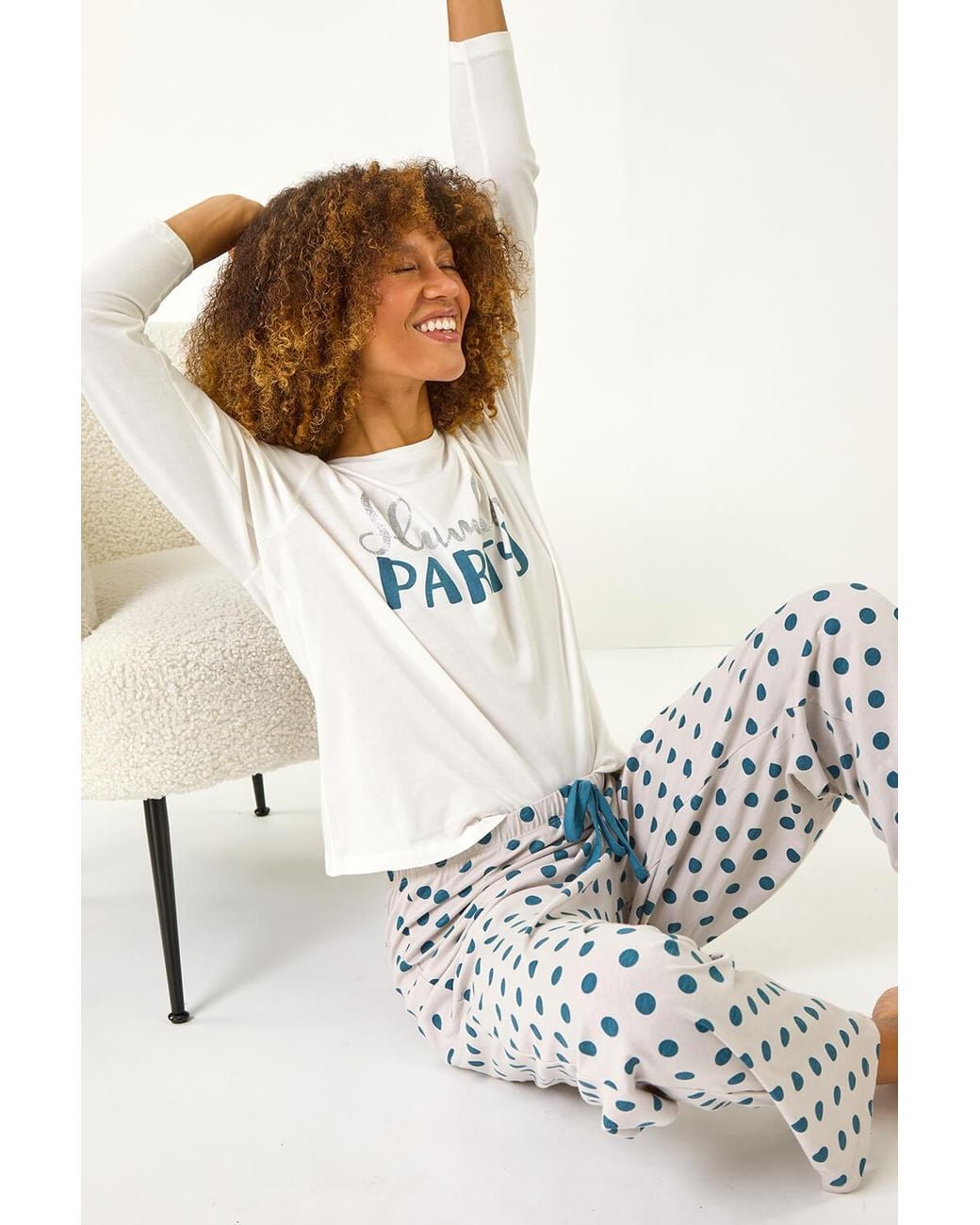 Roman White Slumber Party Pyjama Set
