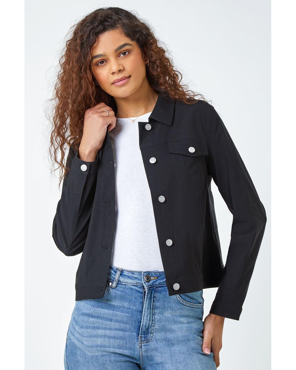 Roman Blue Stretch Pocket Detail Jacket