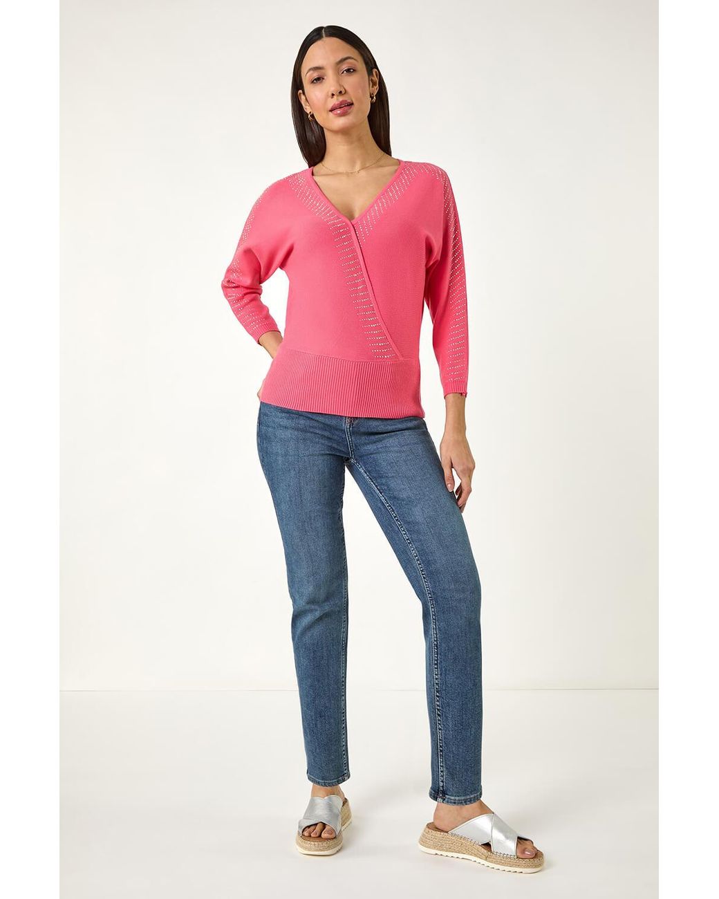 Roman Red Embellished Knit Jumper