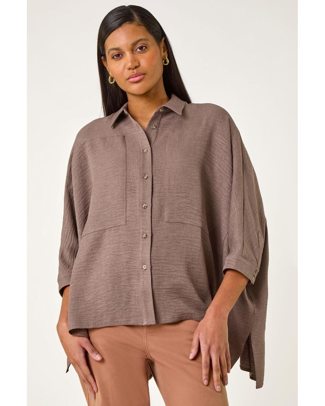 Roman Multicolor Boxy Relaxed Blouse