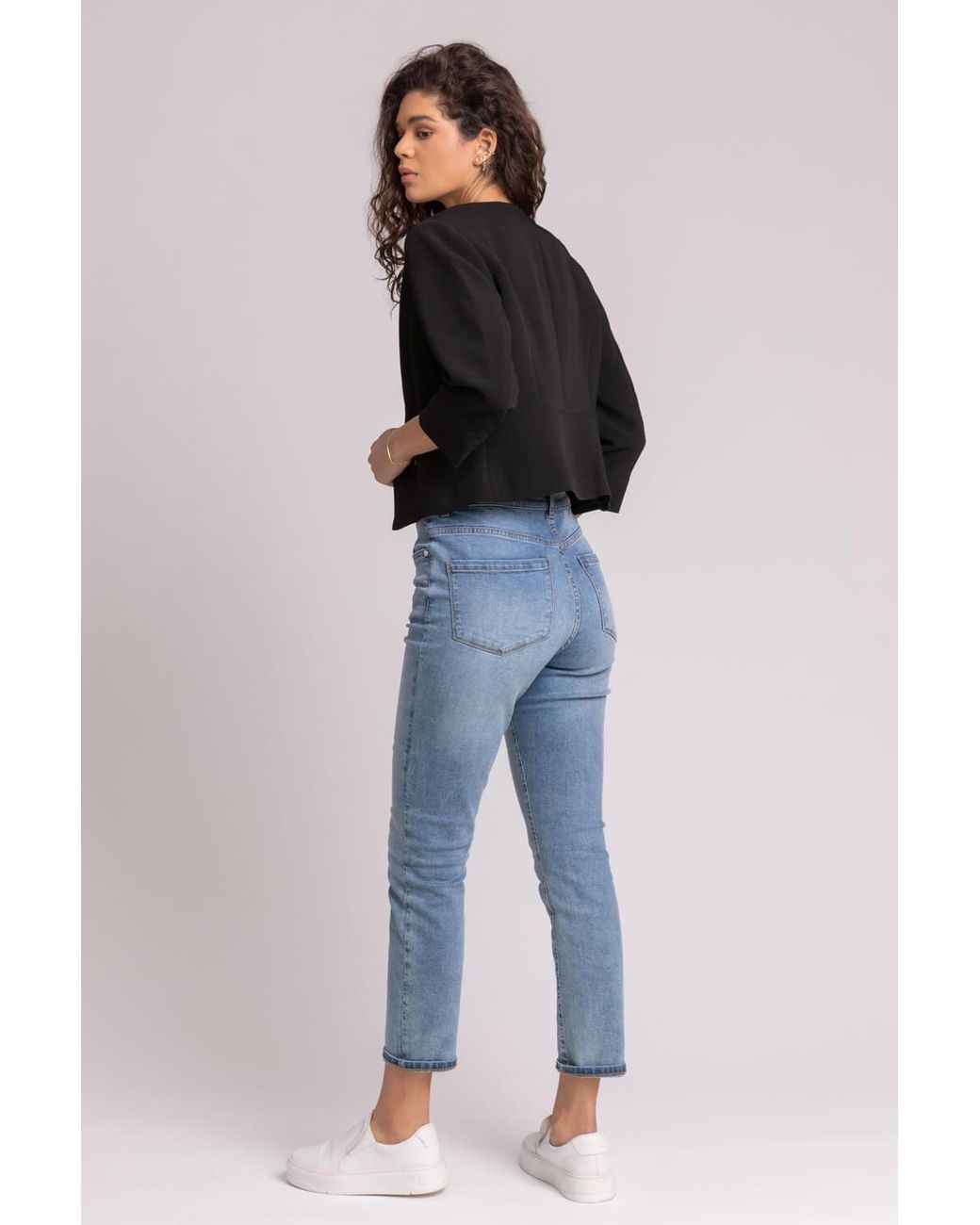 Roman Black Tailored Jacquard Jacket
