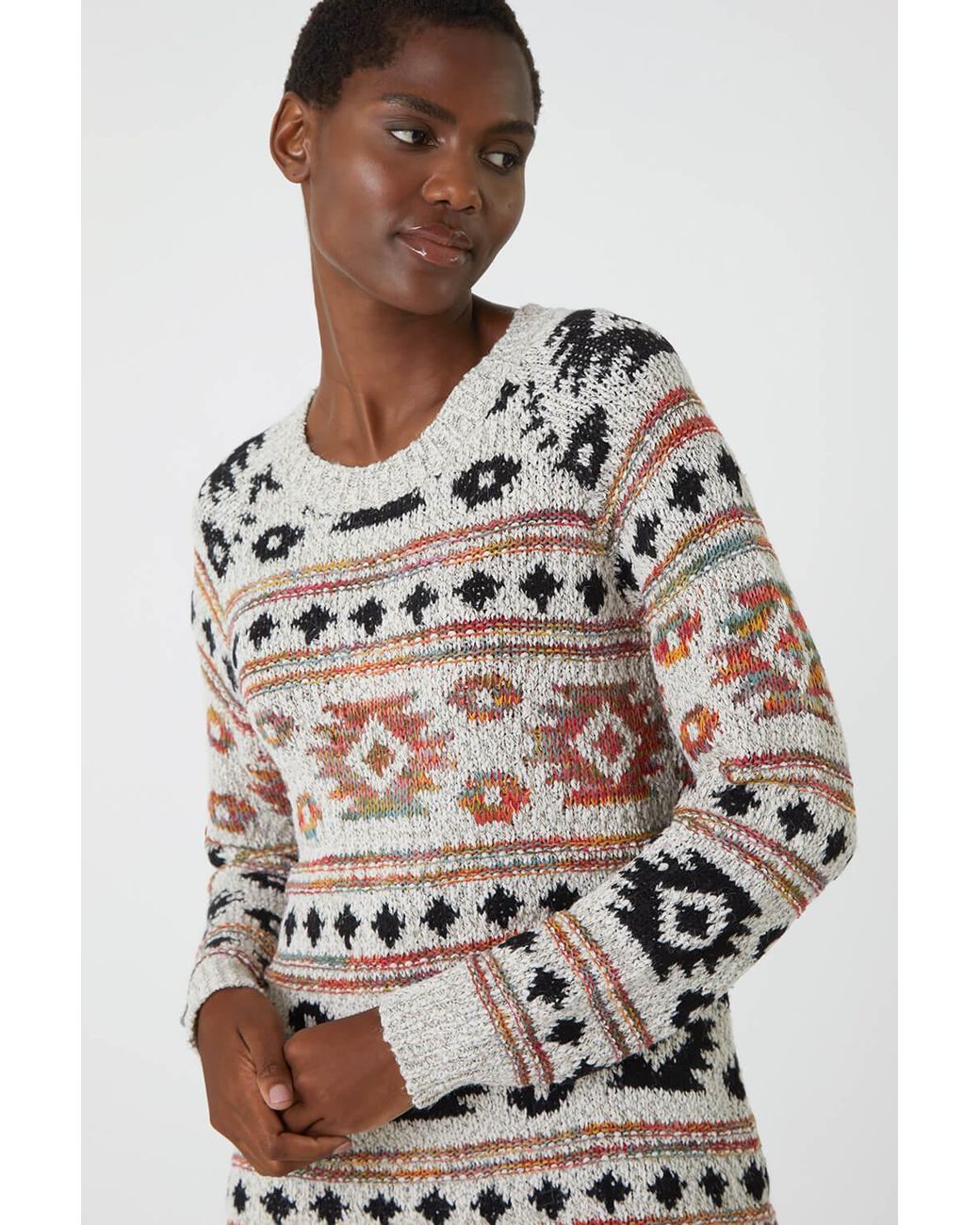 Roman Natural Nordic Print Knitted Jumper