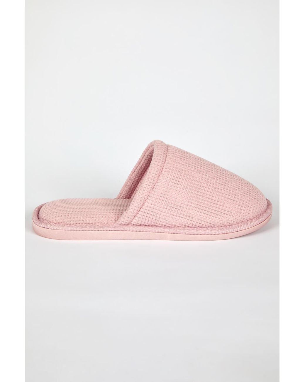Roman Pink Waffle Mule Slipper