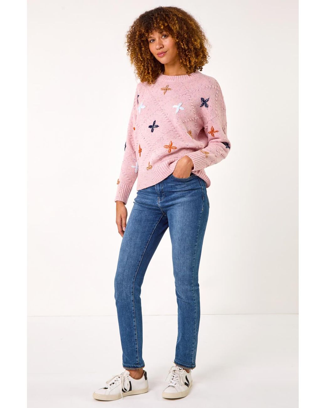 Roman Red Crafted Diamond Detail Jumper