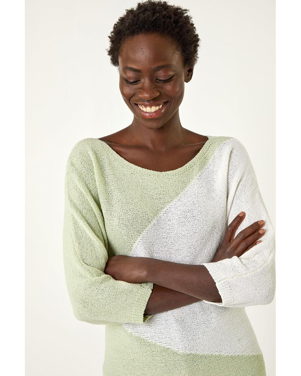 Roman Gray 3 Colour Block Jumper