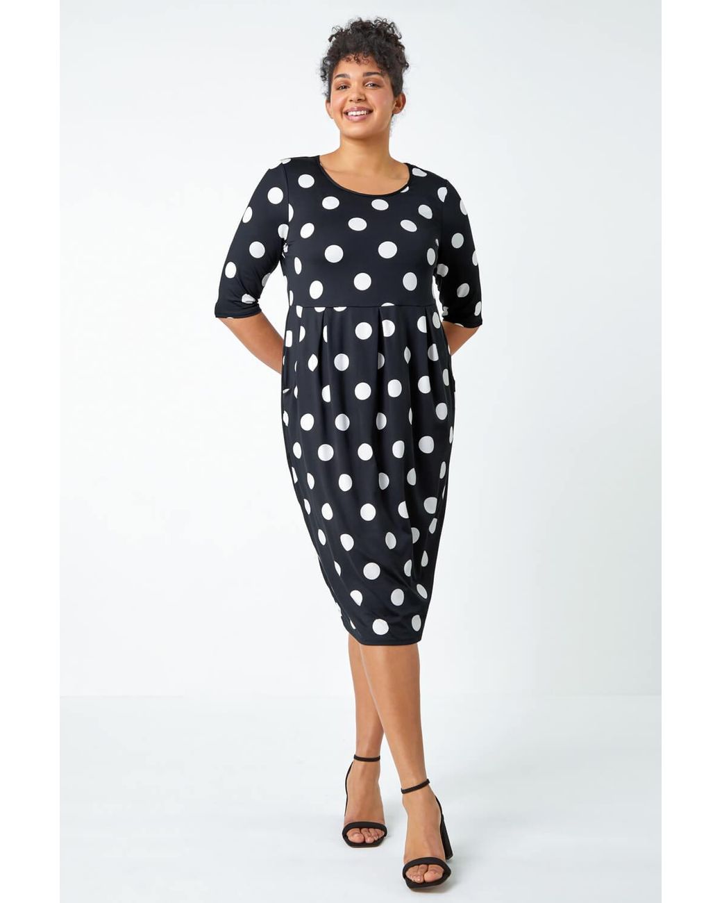 Curve polka cheap dot dress