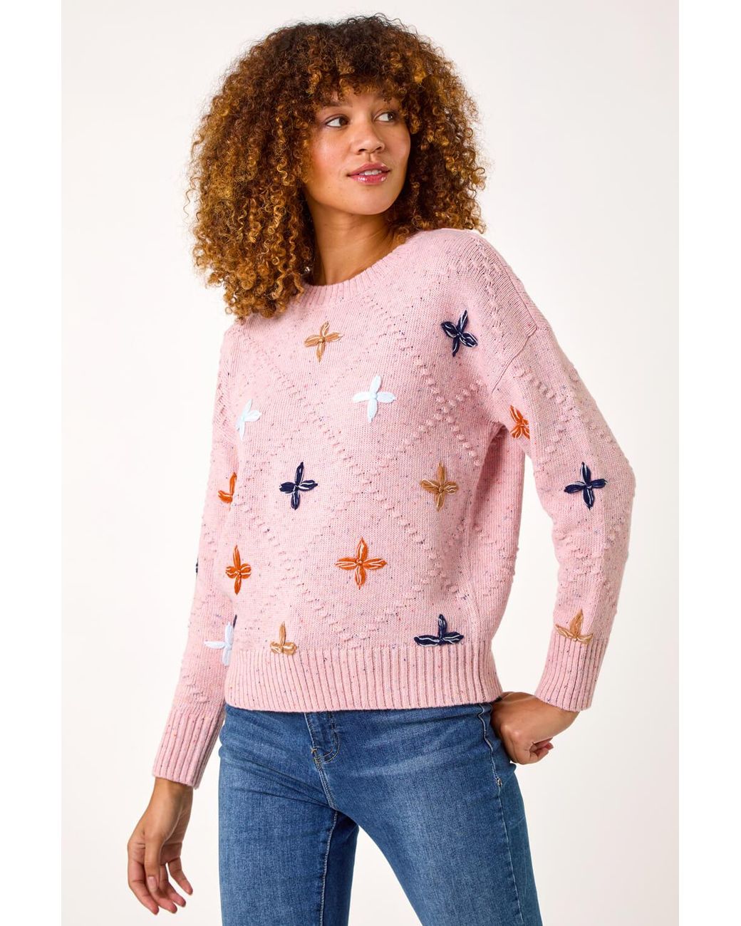 Roman Red Crafted Diamond Detail Jumper