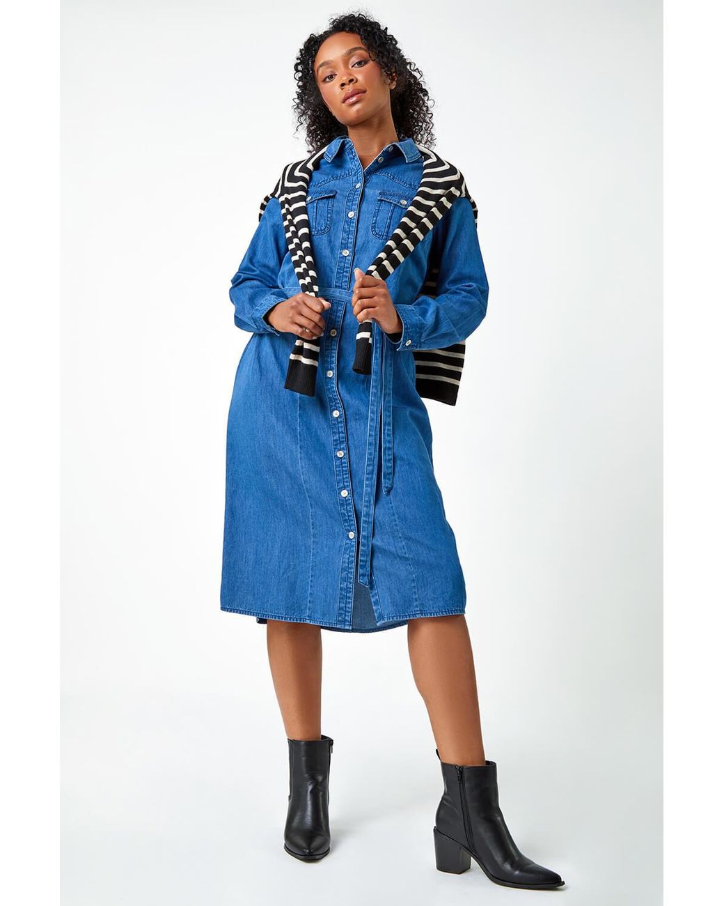 women's cotton midi dress with pockets Mette GL-04.09.26 Style:GG Leaves The maxi length and Cherry Dress White Cotton