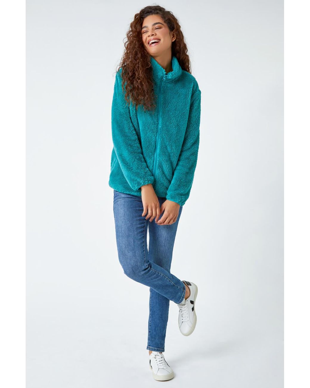 Roman Blue Soft Sherpa Fleece Jacket