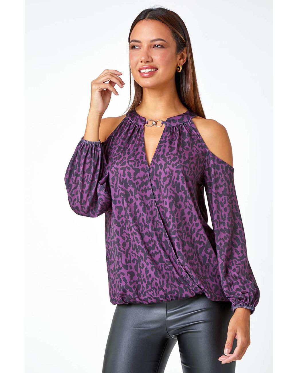 Roman cold shoulder tops clearance