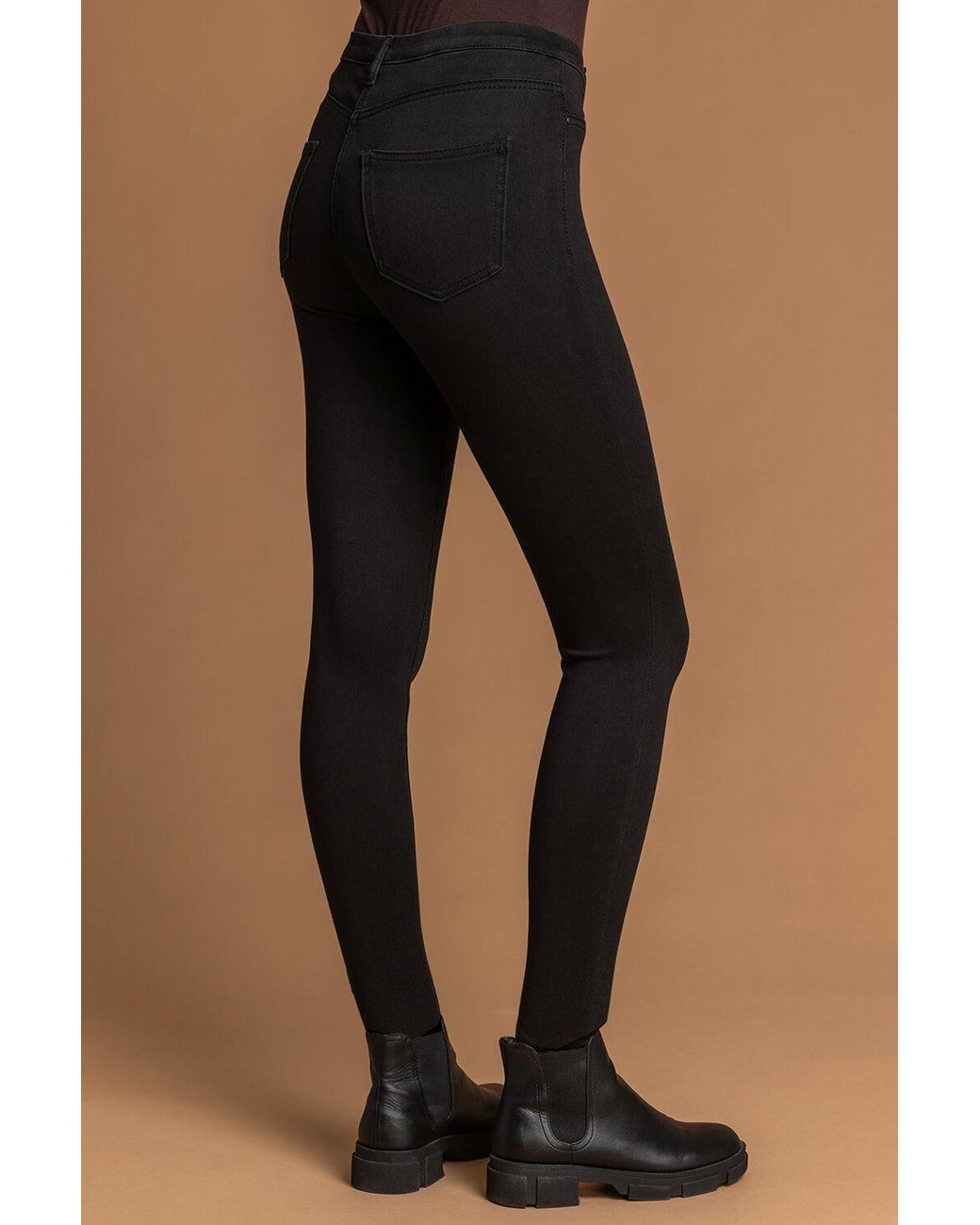 Roman Black Stretch Jersey Denim Jegging