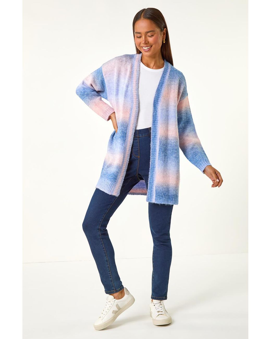 Roman Petite Blue Ombre Space Dye Cardigan