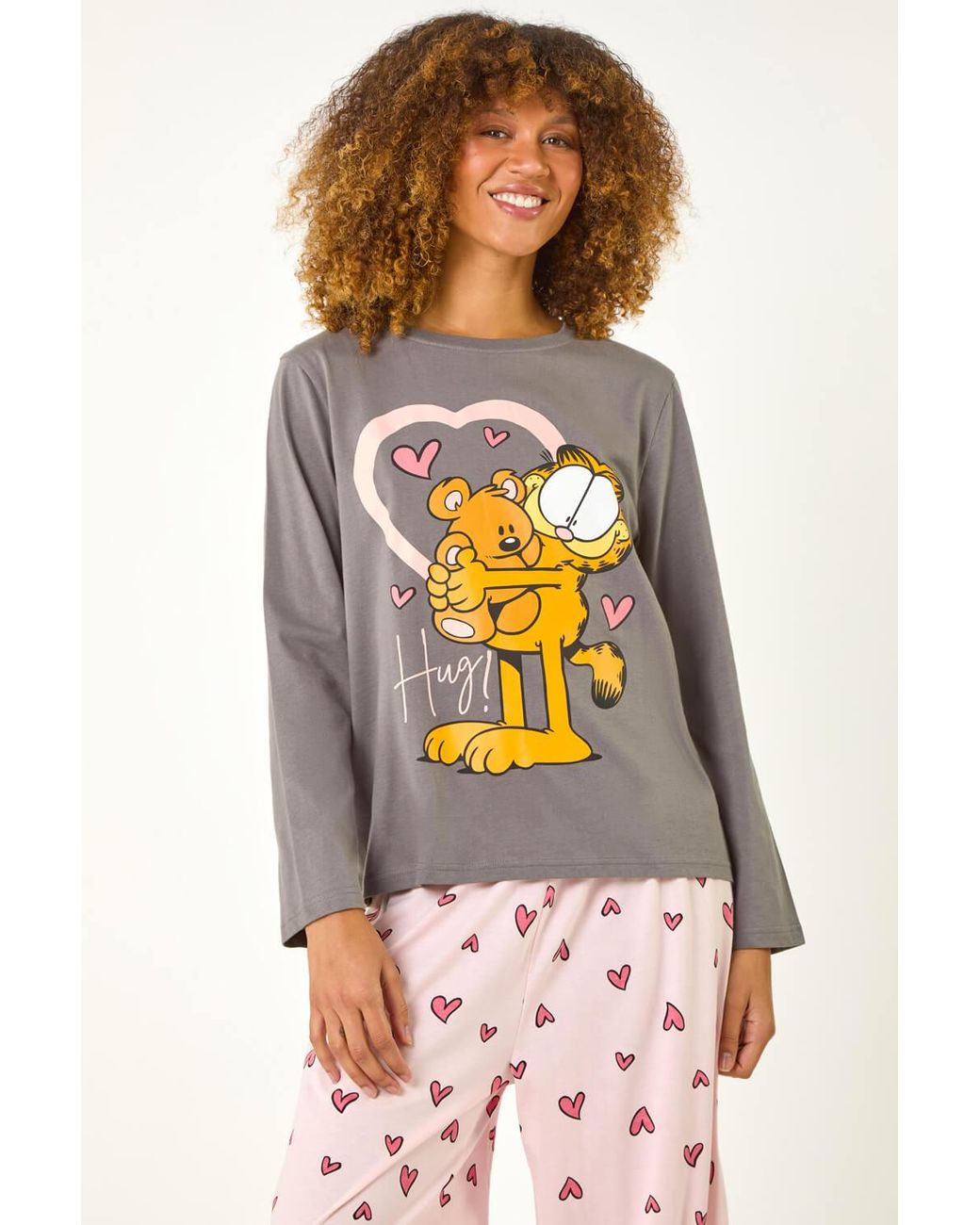 Roman Black Garfield Hugs Pyjama Set