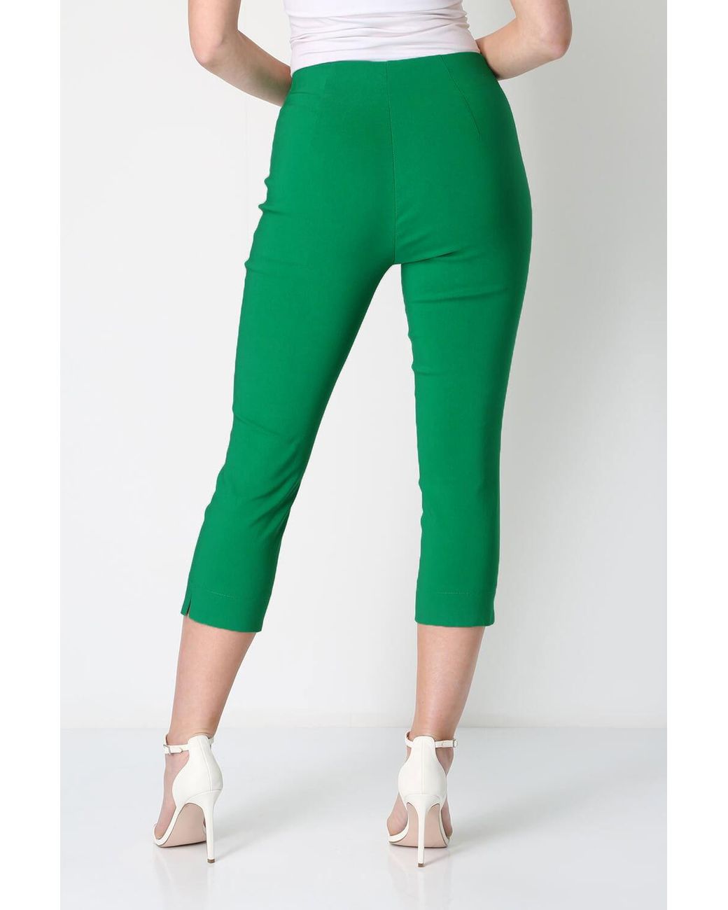 Roman Green Cropped Stretch Trouser