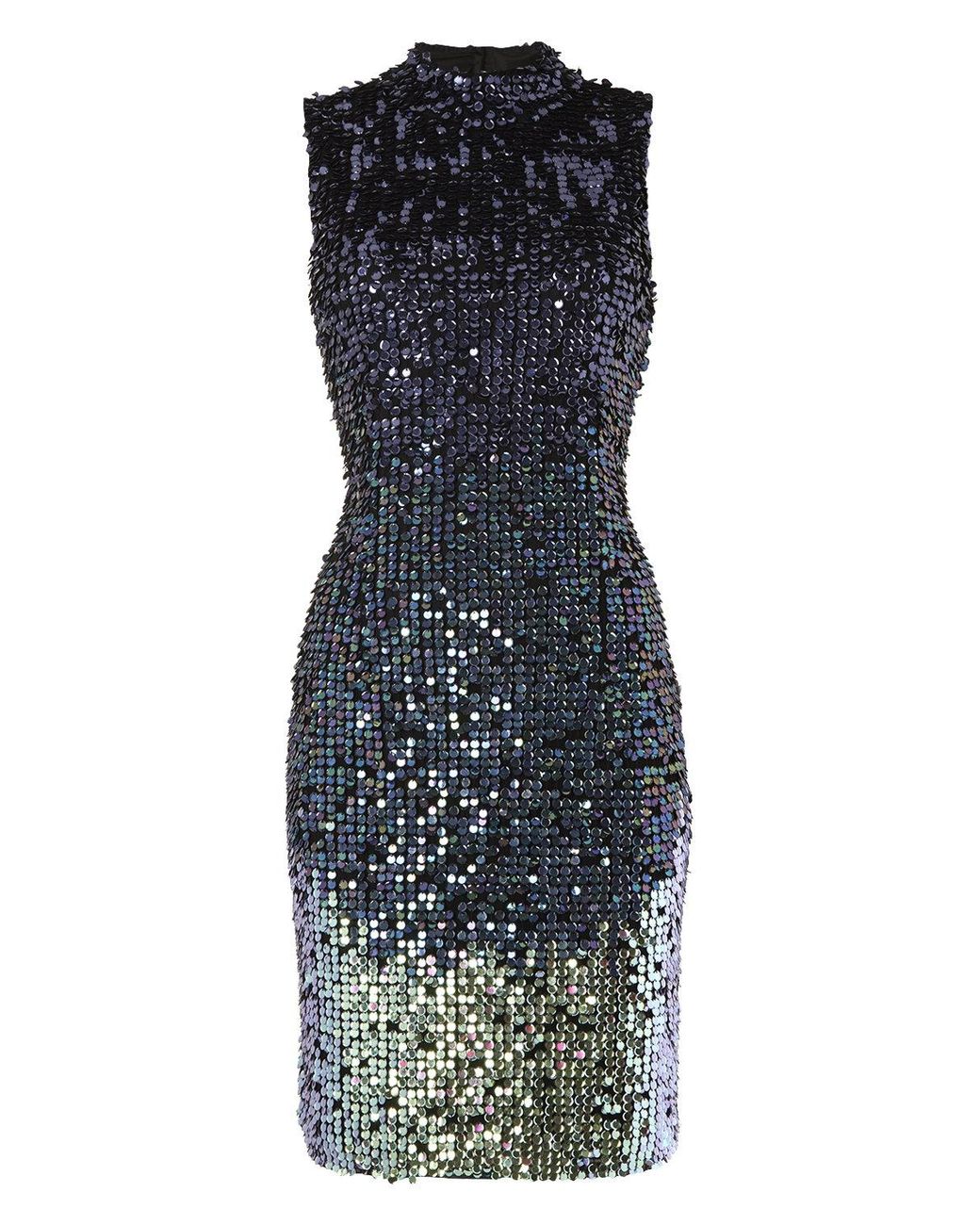 Roman Blue Stunning Ombre Sequin Dress