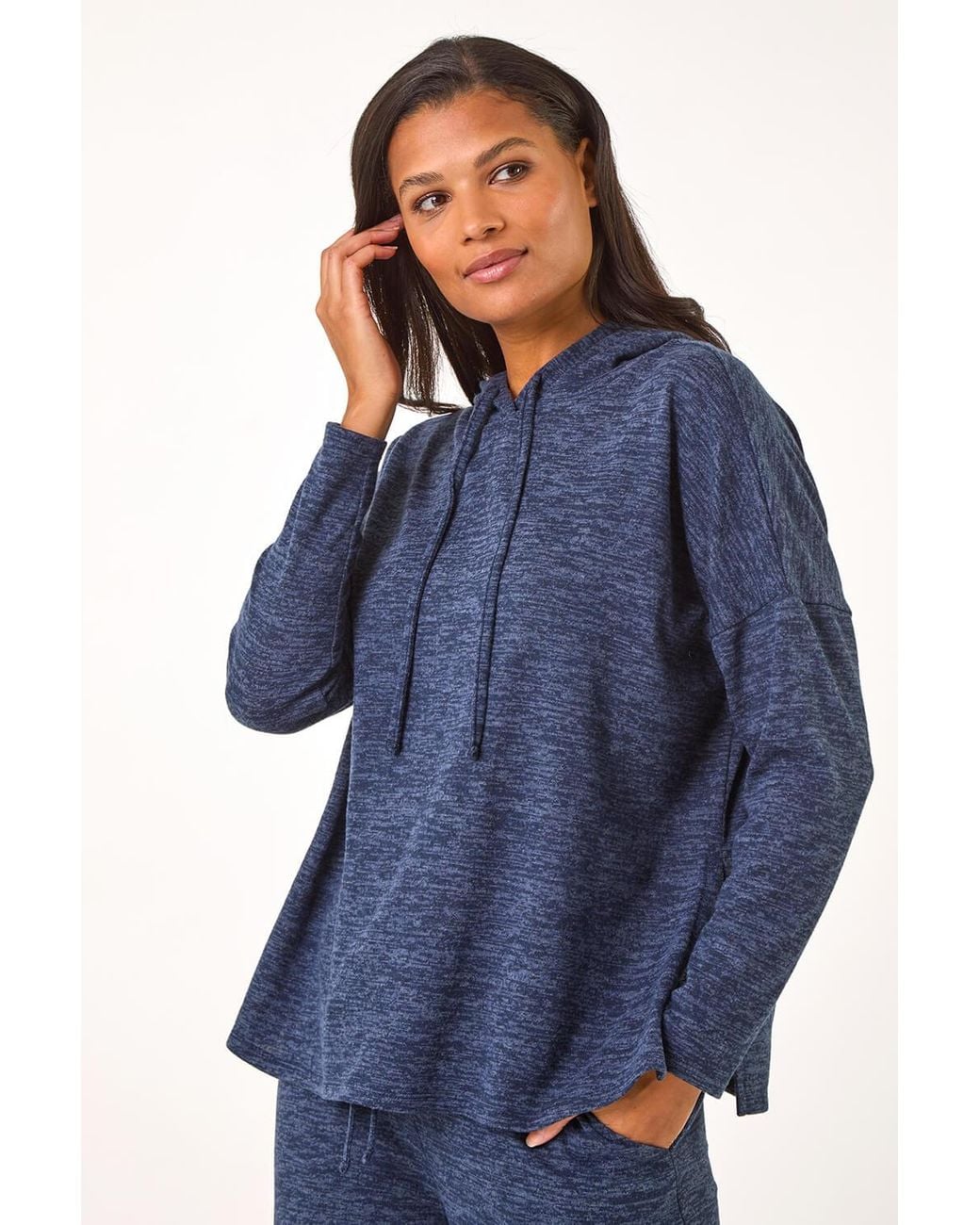 Roman Blue Soft Touch Drawstring Hoodie