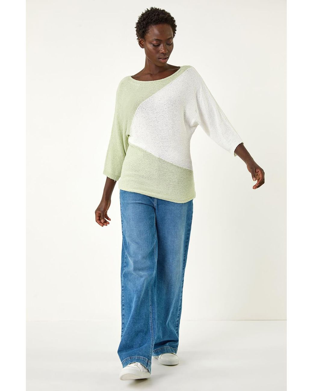 Roman Gray 3 Colour Block Jumper