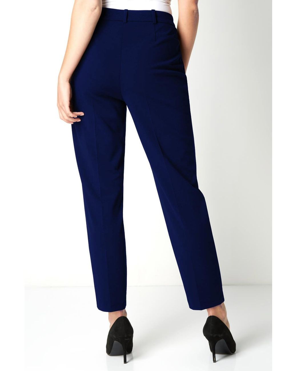 Roman Blue Long Straight Leg Stretch Trouser