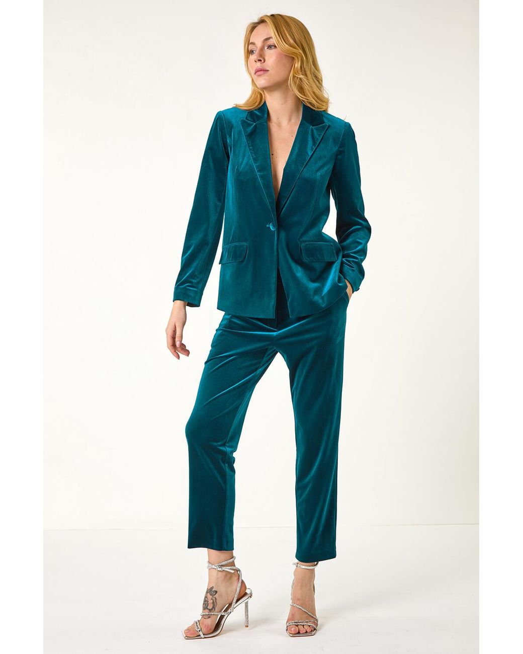 D.u.s.k Blue Velvet Cigarette Stretch Trouser