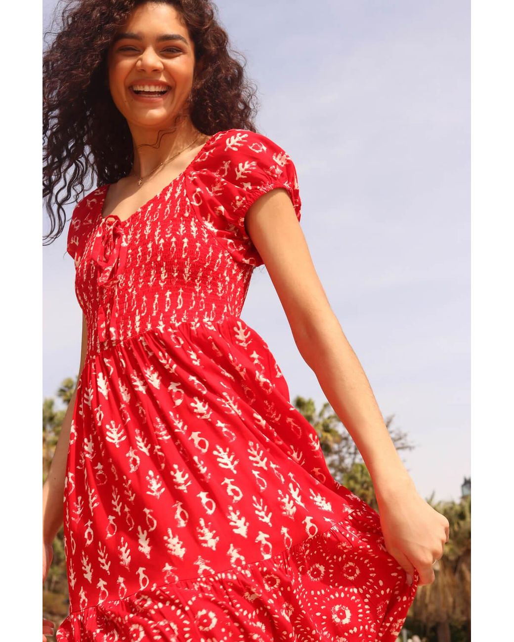Roman Boho Print Tiered Maxi Dress