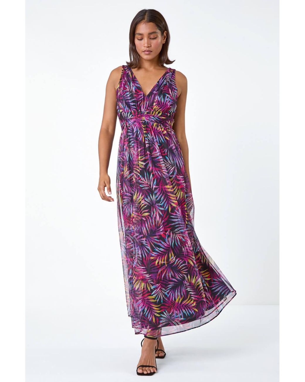 Mesh overlay dress maxi online