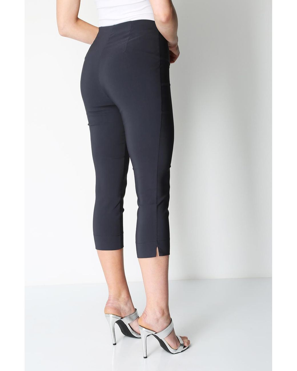 Roman Gray Cropped Stretch Trouser