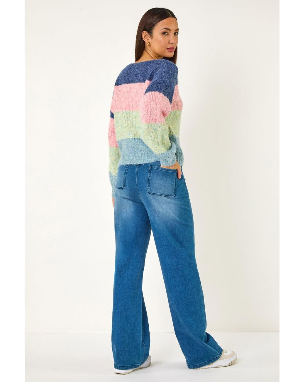 D.u.s.k Blue Stripe Knit Jumper
