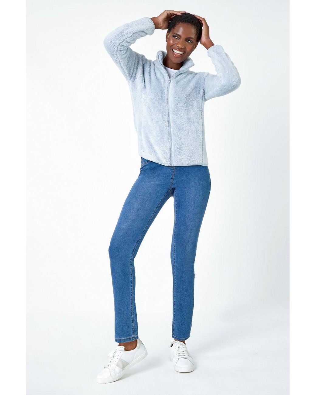 Roman Blue Soft Sherpa Fleece Jacket