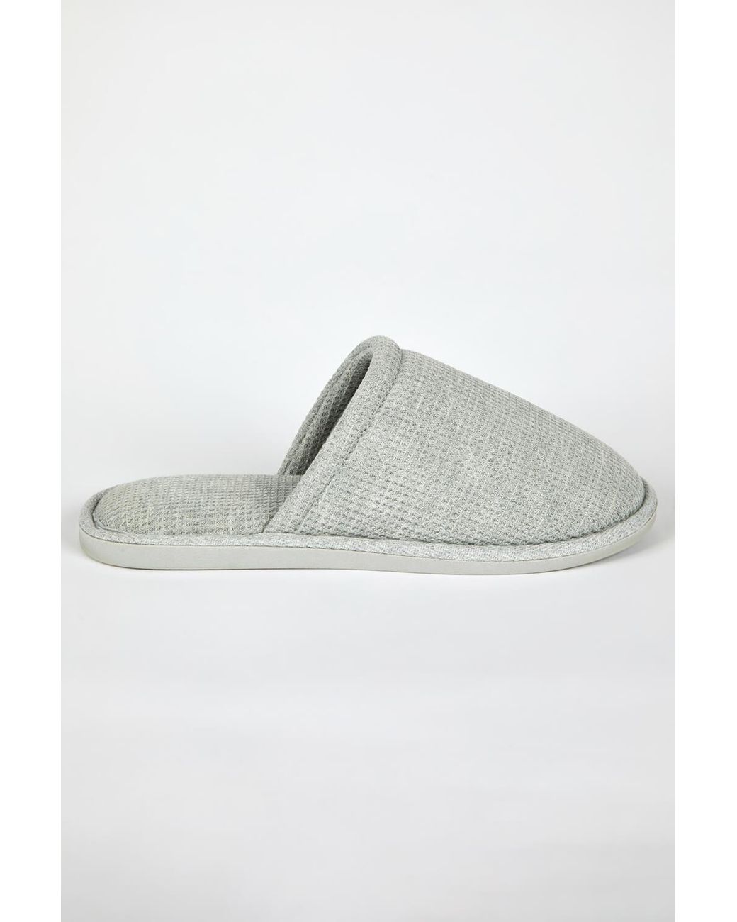 Roman Gray Waffle Mule Slipper