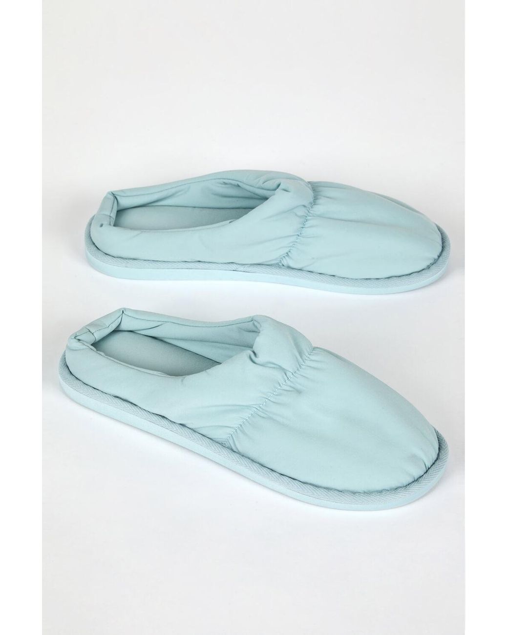Roman Blue Padded Mule Slipper