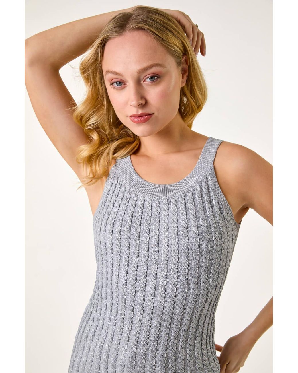 D.u.s.k Metallic Knit Vest Top