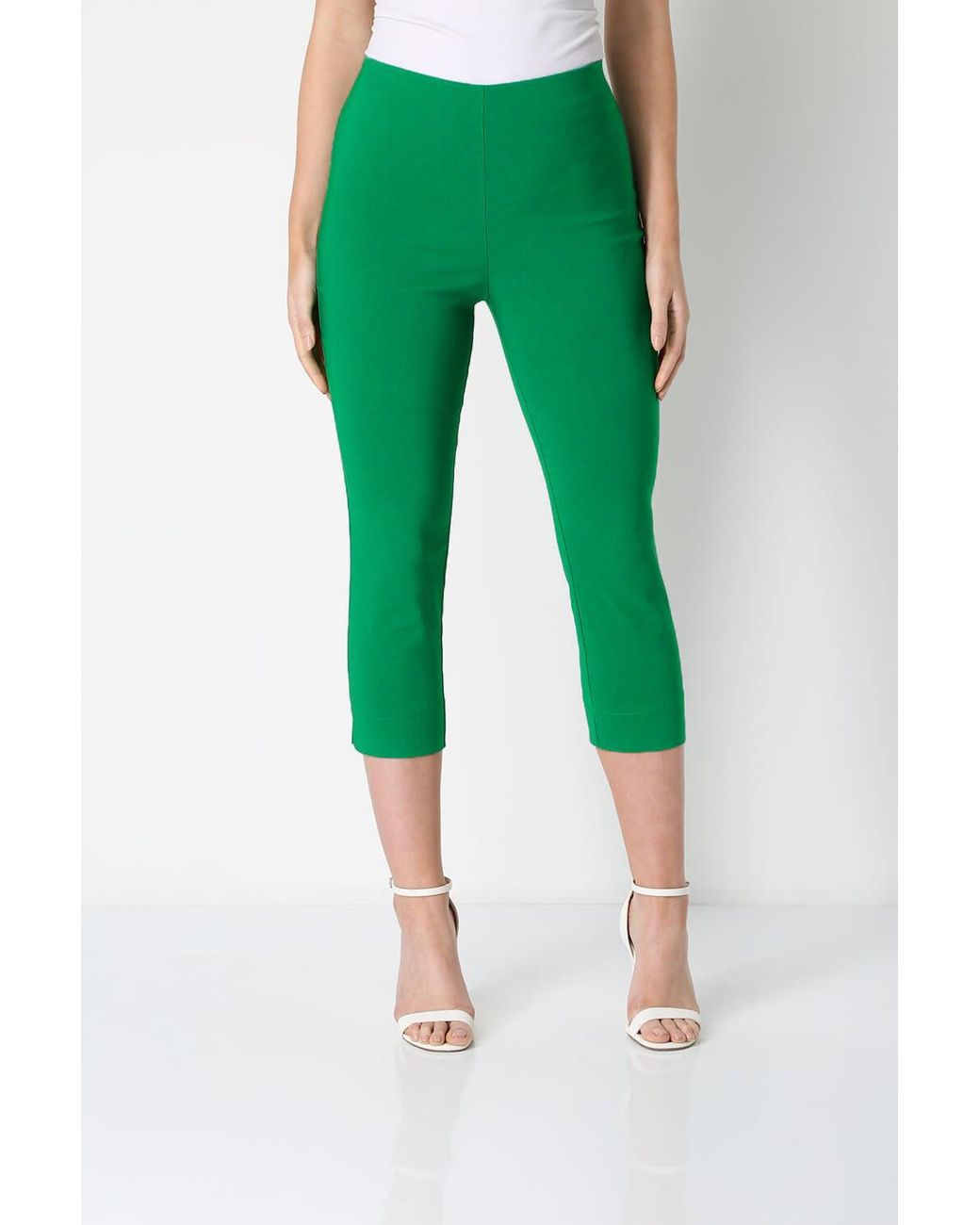 Roman Green Cropped Stretch Trouser