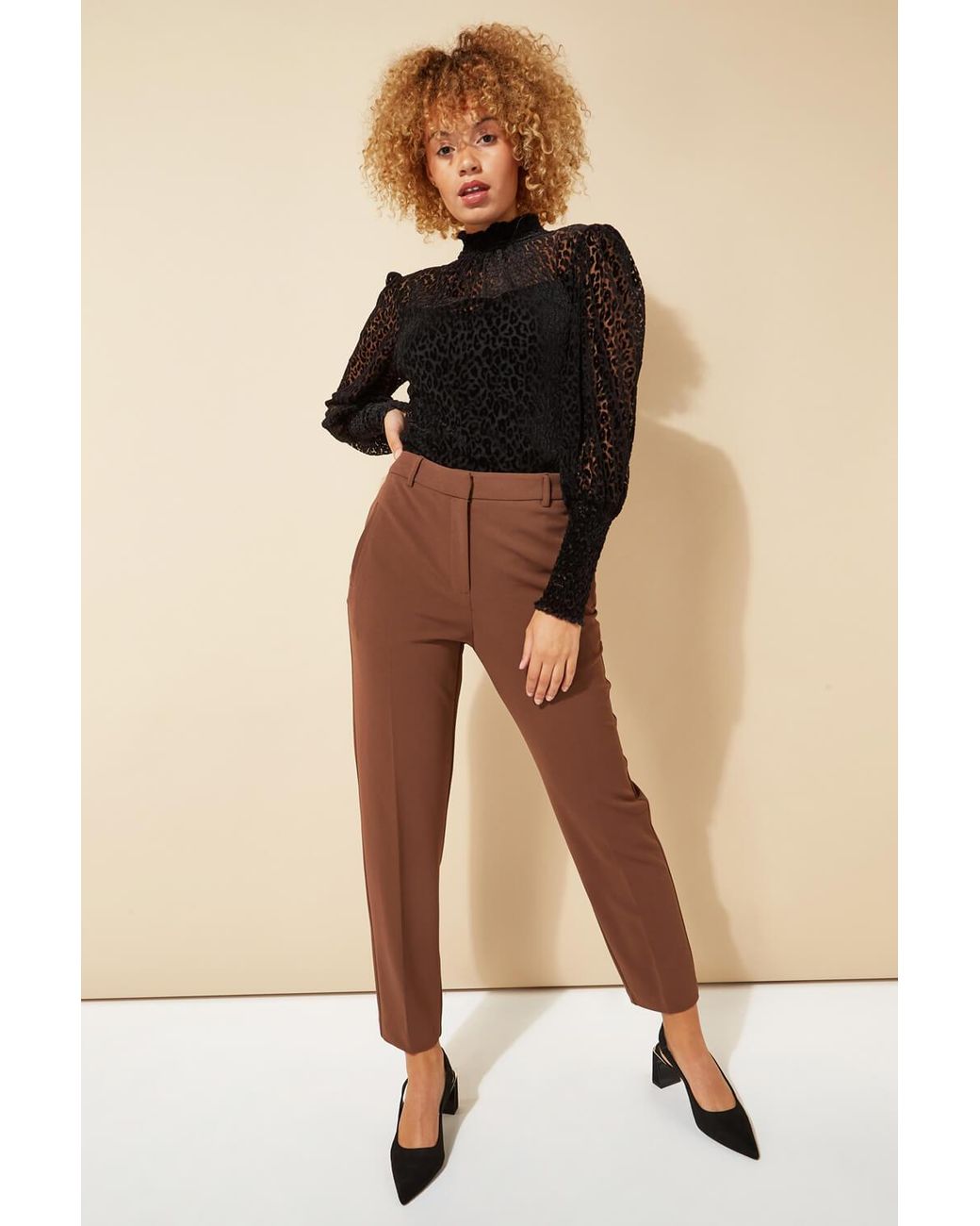 Roman Natural Long Straight Leg Stretch Trouser