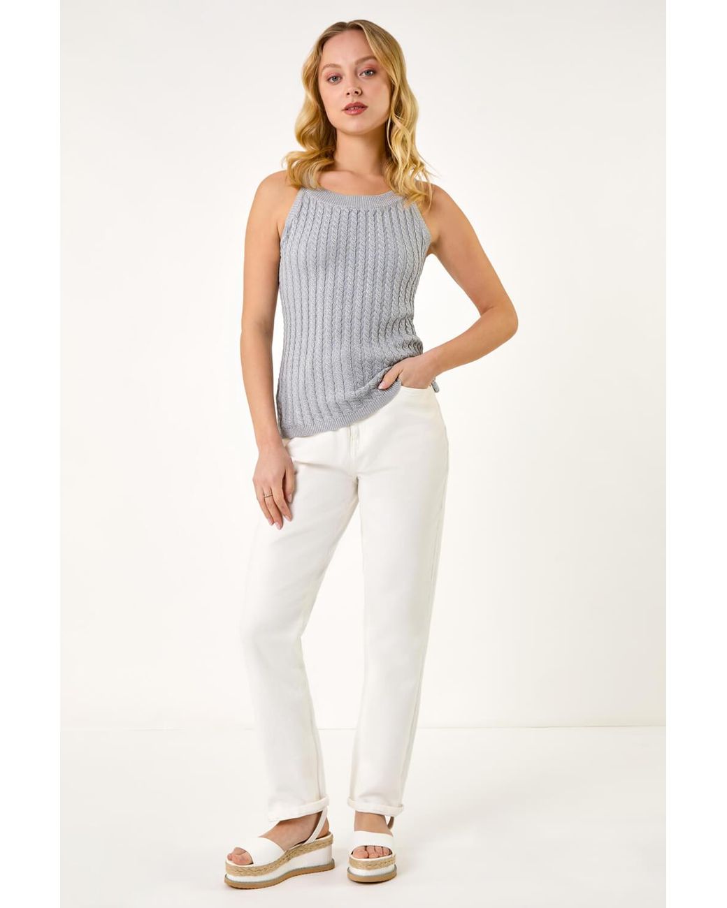 D.u.s.k Metallic Knit Vest Top