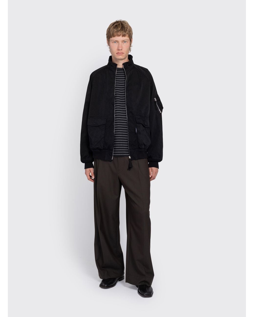 Comme des Garçons Blue Utility Bomber Jacket for men