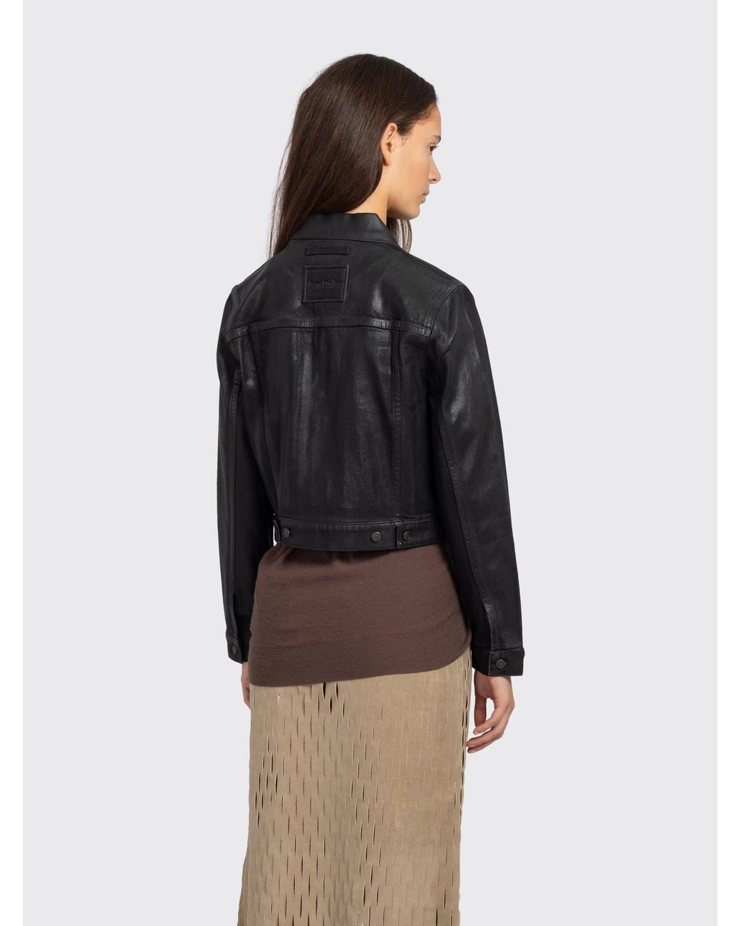 Acne Black Fitted Denim Jacket